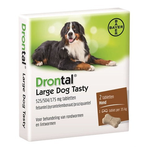 Bayer Drontal Tasty Ontworming Hond - BESTRIJDINGSARTIKELEN - BrokjesKoning.nl