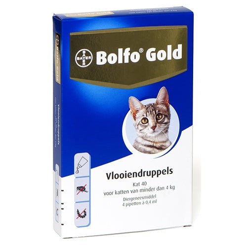 Bolfo Gold Kat Vlooiendruppels - BESTRIJDINGSARTIKELEN - BrokjesKoning.nl