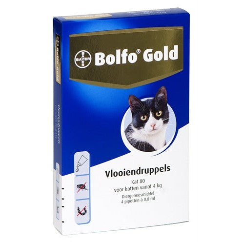 Bolfo Gold Kat Vlooiendruppels - BESTRIJDINGSARTIKELEN - BrokjesKoning.nl
