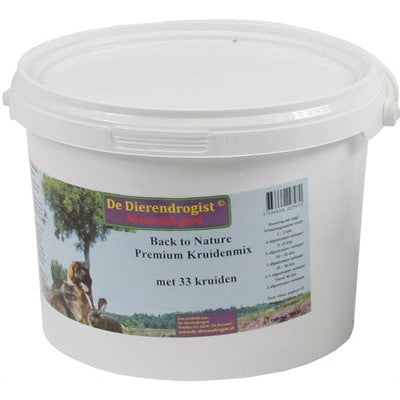 Dierendrogist Back To Nature Premium Kruidenmix Met 33 Kruiden - VOEDINGSSUPPLEMENTEN - BrokjesKoning.nl