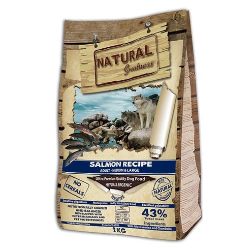Natural Greatness Salmon Sensitive Medium - DROOGVOER - BrokjesKoning.nl