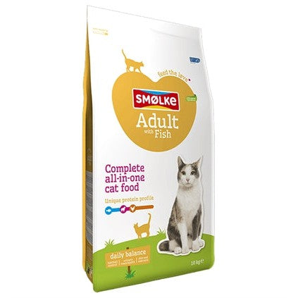 Smolke Cat Adult Fish / Rice - DROOGVOER - BrokjesKoning.nl