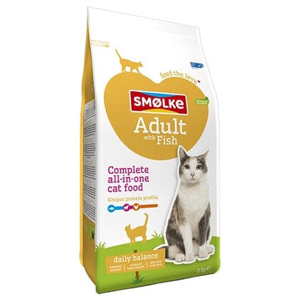 Smolke Cat Adult Fish / Rice - DROOGVOER - BrokjesKoning.nl