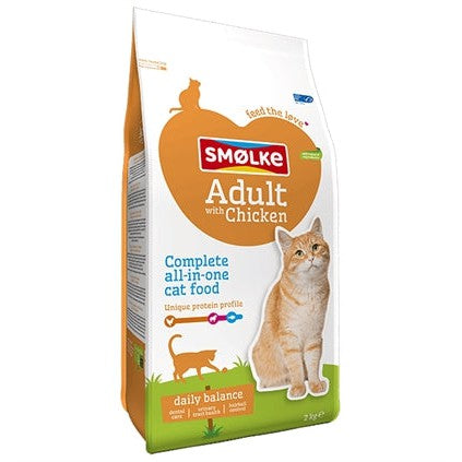 Smolke Cat Adult Kip / Rijst - DROOGVOER - BrokjesKoning.nl