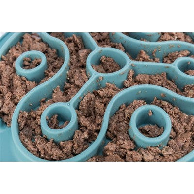 Trixie Voermat Slowfeeding Tpe Blauw - VOER/DRINKBAKKEN - BrokjesKoning.nl