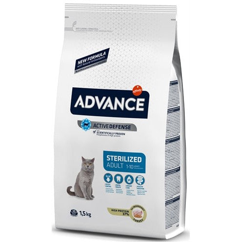 Advance Cat Sterilized Turkey - DROOGVOER - BrokjesKoning.nl
