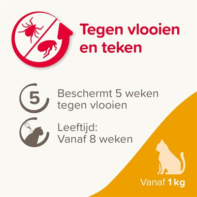 Beaphar Fiprotec Kat Tegen Vlooien & Teken - BESTRIJDINGSARTIKELEN - BrokjesKoning.nl