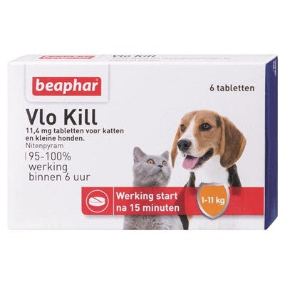 Beaphar Vlo Kill+ Kleine Hond / Kat Tot 11 Kg - BESTRIJDINGSARTIKELEN - BrokjesKoning.nl
