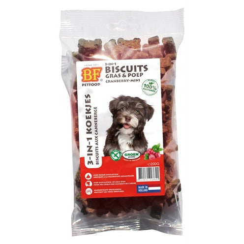Bf Petfood 3 In 1 Hondenkoekjes Met Cranberry Mini - SNACKS KOEK - BrokjesKoning.nl