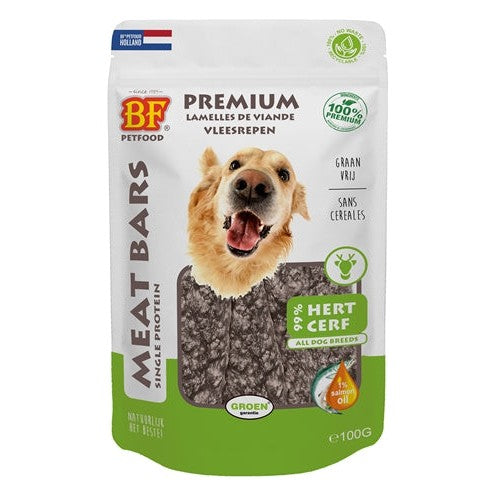 Bf Petfood Meat Bars Hert - SNACKS KAUW - BrokjesKoning.nl