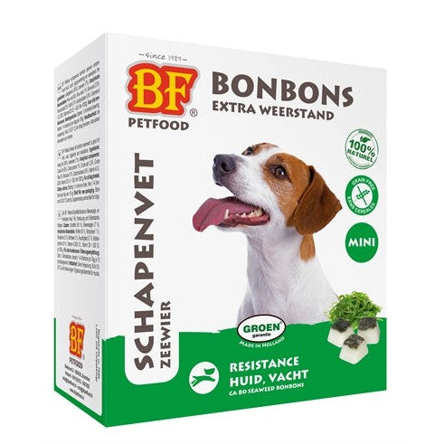 Bf Petfood Schapenvet Mini Bonbons Zeewier - VOEDINGSSUPPLEMENTEN - BrokjesKoning.nl