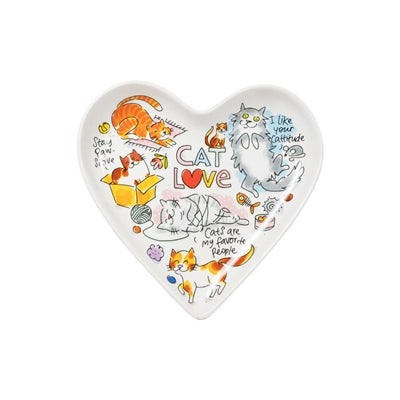 Blond Amsterdam Bord Hart Cat Love - CADEAU ARTIKELEN - BrokjesKoning.nl
