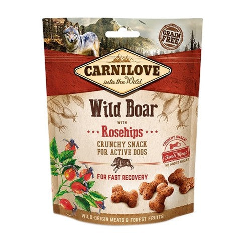 Carnilove Crunchy Snack Everzwijn / Rozenbottel - SNACKS KOEK - BrokjesKoning.nl