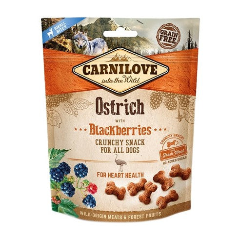 Carnilove Crunchy Snack Struisvogel / Zwarte Bes - SNACKS KOEK - BrokjesKoning.nl