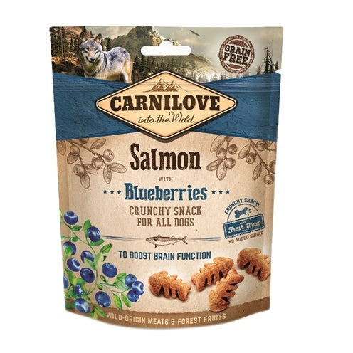 Carnilove Crunchy Snack Zalm / Blauwe Bes - SNACKS KOEK - BrokjesKoning.nl