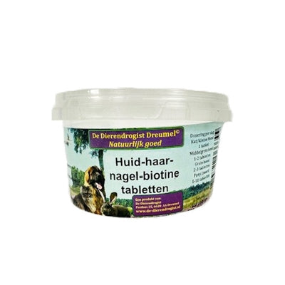 Dierendrogist Huid-Haar-Nagel-Biotine Tabletten - VOEDINGSSUPPLEMENTEN - BrokjesKoning.nl