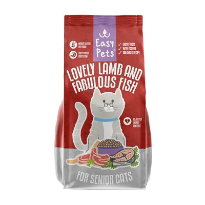 Easypets Lovely Lamb & Fabulous Fish Senior Kattenvoer - DROOGVOER - BrokjesKoning.nl