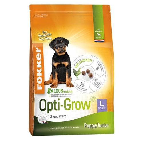 Fokker Opti-Grow Puppy / Junior Large - DROOGVOER - BrokjesKoning.nl