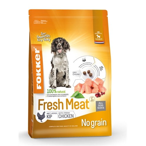 Fokker Premium + Fresh Meat - DROOGVOER - BrokjesKoning.nl