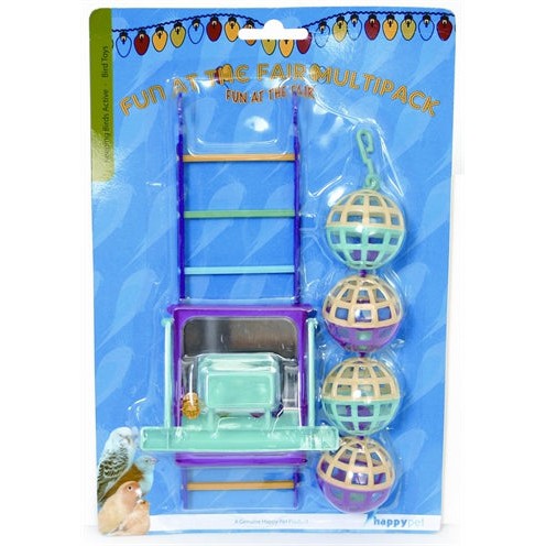 Happy Pet Bird Toy Mp Bal / Ladder / Perch - SPEELGOED - BrokjesKoning.nl