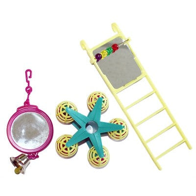 Happy Pet Bird Toy Mp Spiegel / Ladder / Carousel - SPEELGOED - BrokjesKoning.nl