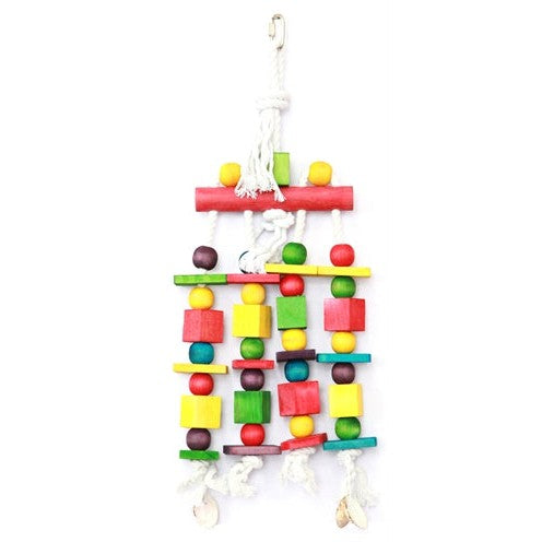 Happy Pet Speelgoed Block N Beads Papegaai - SPEELGOED - BrokjesKoning.nl