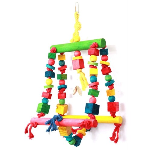 Happy Pet Speelgoed Double Swing Papegaai - SPEELGOED - BrokjesKoning.nl