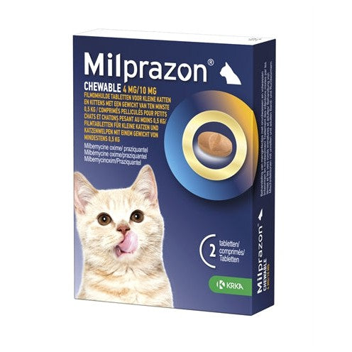 Krka Milprazon Kauwtabletten Ontwormingstabletten Kat - BESTRIJDINGSARTIKELEN - BrokjesKoning.nl
