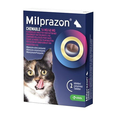 Krka Milprazon Kauwtabletten Ontwormingstabletten Kat - BESTRIJDINGSARTIKELEN - BrokjesKoning.nl