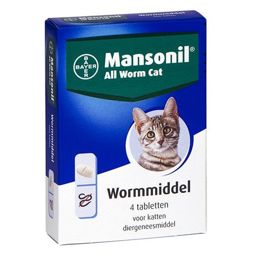 Mansonil Kat All Worm Tabletten - BESTRIJDINGSARTIKELEN - BrokjesKoning.nl