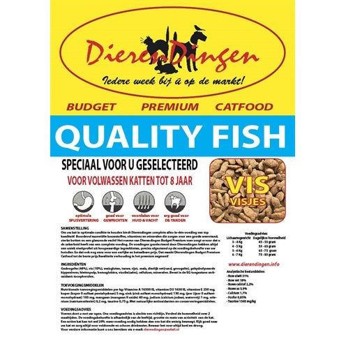 Merkloos Budget Premium Catfood Quality Fish - DROOGVOER - BrokjesKoning.nl