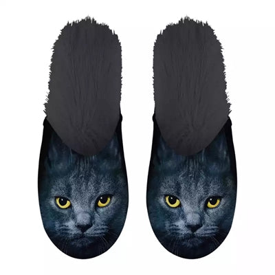 Merkloos Pantoffel Zwarte Kat Zwart - CADEAU ARTIKELEN - BrokjesKoning.nl