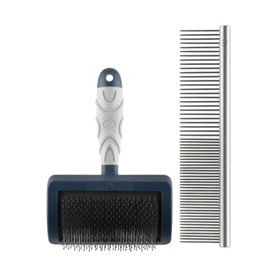 Mikki Doodle Grooming Kit Met Kam En Slickerborstel - KAMMEN/BORSTELS - BrokjesKoning.nl