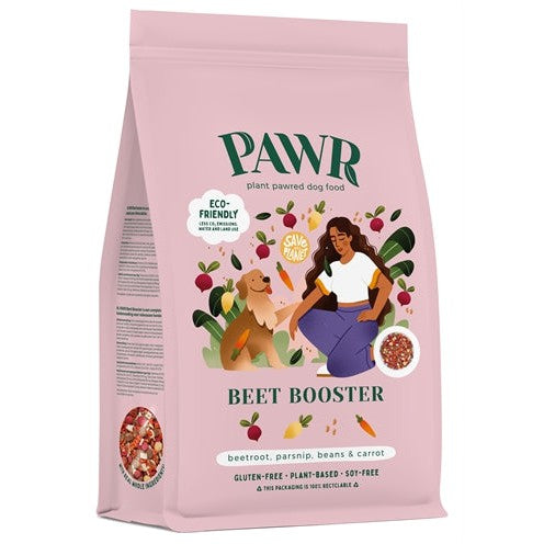 Pawr Plantaardig Vegan Beet Booster Rode Biet / Pastinaak / Bonen / Wortel - DROOGVOER - BrokjesKoning.nl