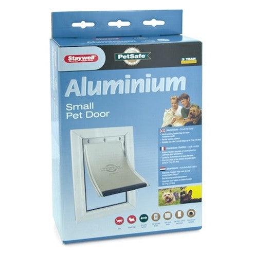 Petsafe Hondenluik Tot 7 Kg Aluminium Wit - HONDEN-KATTENLUIK - BrokjesKoning.nl