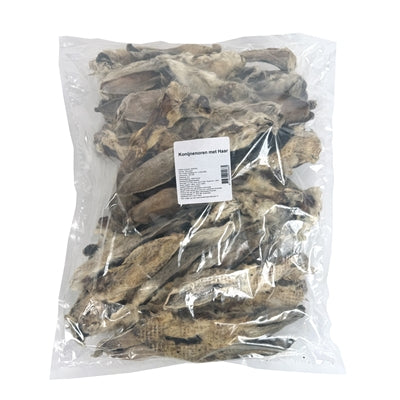 Petsnack Konijnenoren Met Vacht - SNACKS GEDROOGD - BrokjesKoning.nl