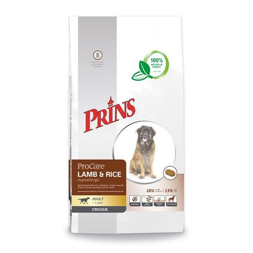 Prins Procare Croque Hypo Allergic Lam / Rijst - DROOGVOER - BrokjesKoning.nl