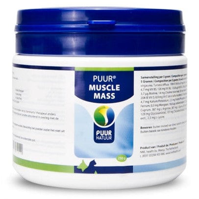 Puur Natuur Puur Muscle Mass (Spieropbouw) Hond & Kat - VOEDINGSSUPPLEMENTEN - BrokjesKoning.nl