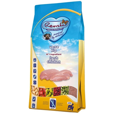 Renske Super Premium Adult Kip Graanvrij Hypoallergeen - DROOGVOER - BrokjesKoning.nl