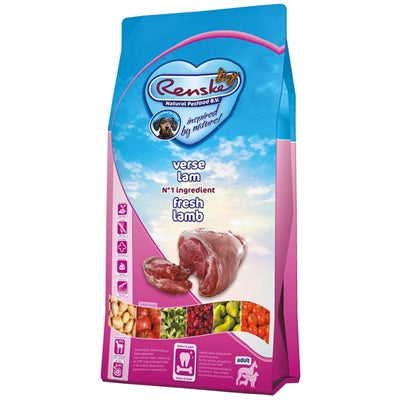 Renske Super Premium Adult Lam Graanvrij Hypoallergeen - DROOGVOER - BrokjesKoning.nl