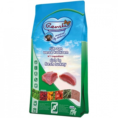 Renske Super Premium Senior Kalkoen Graanvrij - DROOGVOER - BrokjesKoning.nl