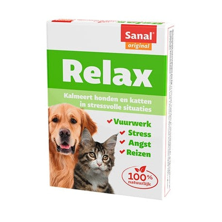 Sanal Dog / Cat Relax Kalmeringstablet - BESTRIJDINGSARTIKELEN - BrokjesKoning.nl