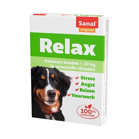Sanal Dog Relax Kalmeringstablet Large - BESTRIJDINGSARTIKELEN - BrokjesKoning.nl