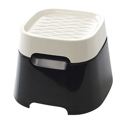 Savic Ergo Cube Drinkbak Creme / Zwart - VOER/DRINKBAKKEN - BrokjesKoning.nl