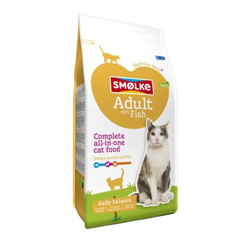Smolke Cat Adult Fish / Rice - DROOGVOER - BrokjesKoning.nl