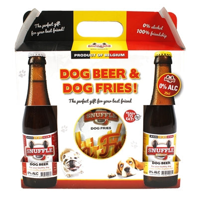 Snuffle Gift Box Hondenbier En Patat - SNACKS KOEK - BrokjesKoning.nl