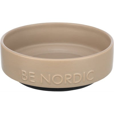 Trixie Be Nordic Voerbak Hond Keramiek / Rubber Taupe - VOER/DRINKBAKKEN - BrokjesKoning.nl