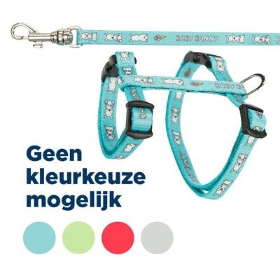 Trixie Konijnentuig Met Riem Baby Bunny Assorti - HALSBANDEN/LIJNEN NYLON - BrokjesKoning.nl