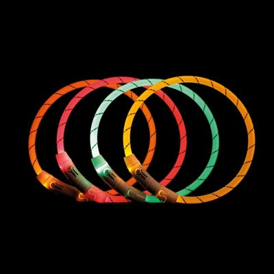 Trixie Lichtgevende Halsband Hond Flash Usb Tpu / Nylon Groen - HALSBANDEN MET LICHTJES - BrokjesKoning.nl