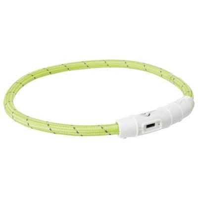 Trixie Lichtgevende Halsband Hond Flash Usb Tpu / Nylon Groen - HALSBANDEN MET LICHTJES - BrokjesKoning.nl